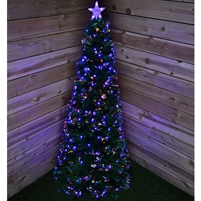 Image of Premier Decorations Slim Colour Changing LED Star Tree, 1.2m