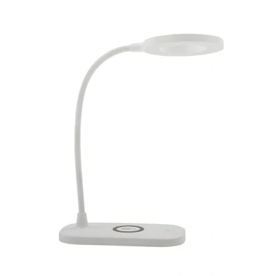 Image of Lindby LED table lamp Siona, white, ABS, charging station