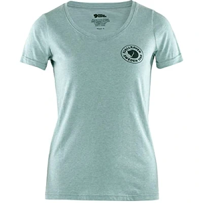 Image of FJALLRAVEN F83513 563 999 1960 Logo T Shirt W Clay Blue Melange XL