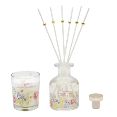 Image of Lesser &amp; Pavey Mum Candle Diffuser Set Candles Gifts for Perfect Birthdays, Anniversary or Mothers Day Lovely Gifting with Included