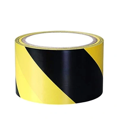 Image of YTBUBOR Safety Tapes 70mm x 20m Black/Yellow Hazard Warning Tape Adhesive Marking Barrier
