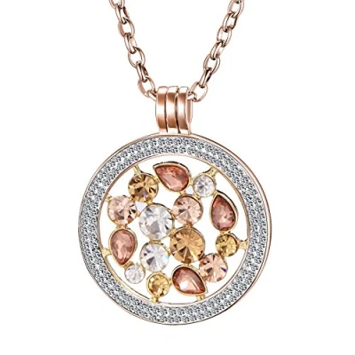 Image of Morella 70cm Ladies Necklace and Zirconia Coin Holder Attachment with 33mm Drop in Jewellery Pouch