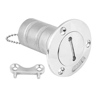 Image of Marine Deck Filler Cap Stainless Steel Yacht Caravan Water Tank Fill Boat Gas Fuel 316 (38mm)