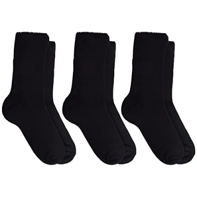 Image of Heatwave Pack Of 3 Mens Hot Socks Thermal Heavy Duty Ultimate Heat Work Boot Sock 2.3 TOG, UK 6 11, Black
