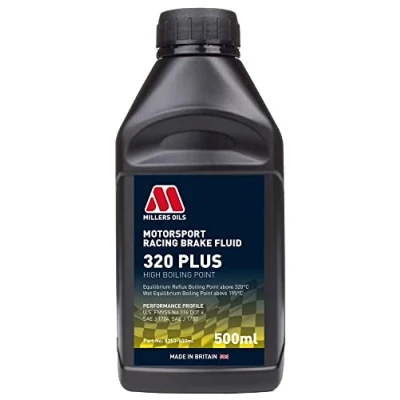 Image of Millers Oils 320 Plus Motorsport Racing Brake Fluid DOT4, 500ml