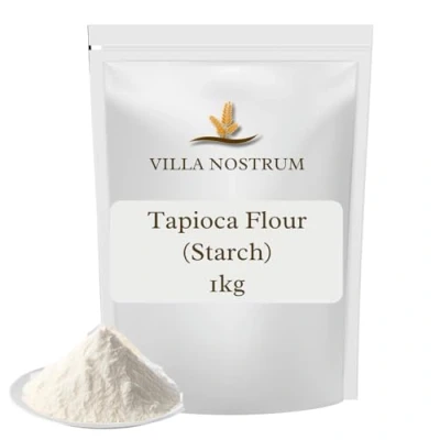 Image of Tapioca Flour (Tapioca Starch) 1kg by Villa Nostrum Perfect for Baking, Thickening, and Cooking, Ground Tapioca,