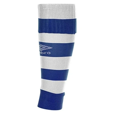 Image of Umbro Childrens/Kids Hooped Leg Sleeves (2 UK Child 7 Child) (Royal Blue/White)