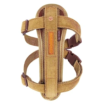 Image of EZYDOG Classic Chest Plate Dog Harness Small Dog, K9 Harness, Medium, Reflective Stitching, No Pull, Large Harnesses, Breathable Material (Corduroy)