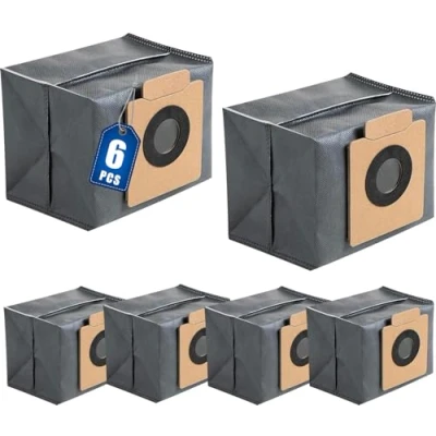 Image of 6 Pcs Dust Bags Replacement for Eufy Clean X8 Pro/ X10 Pro Omni Robot Vacuum Self Empty Station Accessories Part