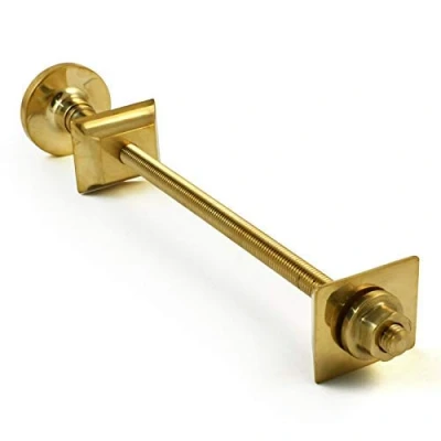 Image of Foundry Luxury Cast Iron Radiator Wall Stay/Wall Tie Un Lacquered Brass