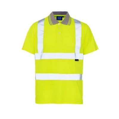 Image of Supertouch 39E45 HI VIS Bird Eye Polo Shirt Yellow