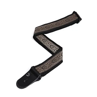 Image of Planet Waves 50J00 2 inch Tubular Webbing Jaquard Design Guitar Strap Brown