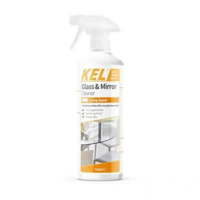 Image of KEL Glass and Mirror Cleaner Spray, Streak Free Cleaner, Effectively Removes Grease &amp; Dirt from Windows Surfaces Quickly 1 Litre