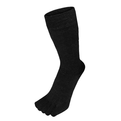 Image of TOETOE Men, Women Outdoor Wool Mid Calf Seamless Plain Toe Socks, Hygienic, Breathable