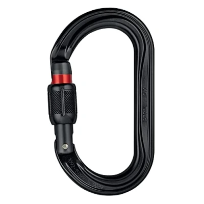 Image of Petzl M33A SLN NEW OK Lightweight Oval Carabiner, Screw Lock, Black