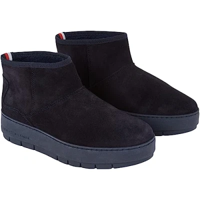 Image of Tommy Hilfiger Cool Suede Snowboot, Blue, 6