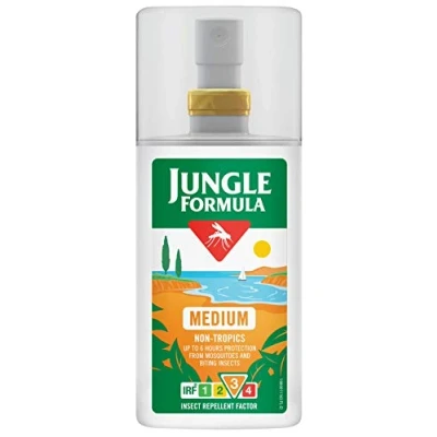 Image of Jungle Formula Medium Insect Repellent 90ml Spray protection from Mosquitoes with DEET and Geraniol Up to 6 hours of