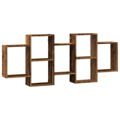 Image of vidaXL Wall Shelf/Floating Storage 159x18x65 cm, Old Wood, Engineered Modern Design Max 30 kg Load Ideal for Dining Room/Home Decor/Space Saving Display Shelf