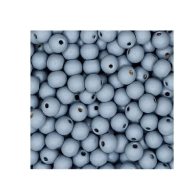 Image of 100x Grey Wooden Craft Beads 10mm Round Bead with 3mm Hole Arts &amp; Crafting (Grey)