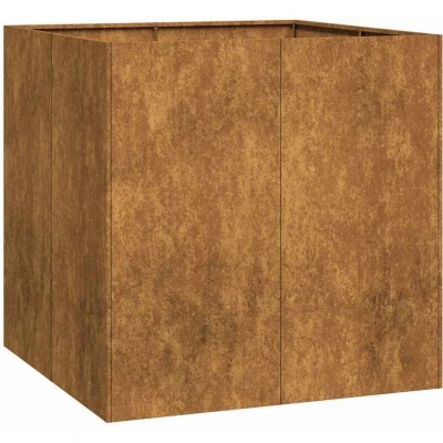 Image of vidaXL Planter Rusty 80x80x80 cm Weathering Steel