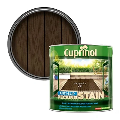 Image of Cuprinol 5092620 2.5L Anti Slip Decking Stain Hampshire Oak