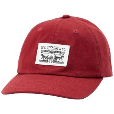 Image of Levi&#039;s Men&#039;s Relaxed Dad Heritage Cap, Dull RED, UN