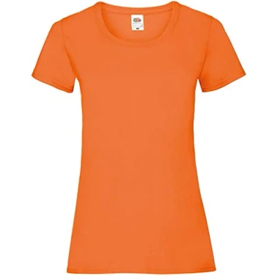 Image of Fruit of the Loom Women&#039;s Valueweight Short Sleeve T Shirt, Orange, 10 (Manufacturer Size:Small)