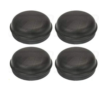 Image of x4 Black Hub Caps, 75mm, Fits Ifor Williams Trailers, Grease Dust Cap, Non Genuine