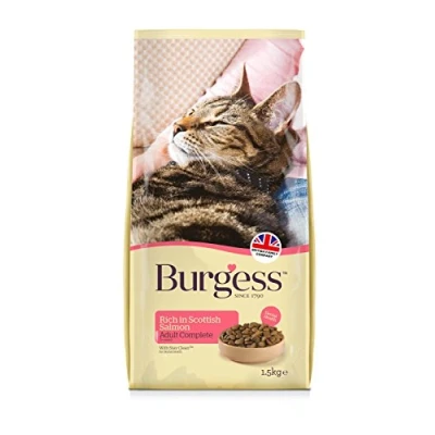 Image of BURGESS SUPACAT ADULT SALMON CAT COMPLETE DRY FOOD FEED DIET KIBBLE 1.5KG