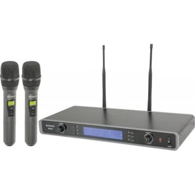 Image of Professional Dual Wireless Handheld Microphone System Tuneable UHF