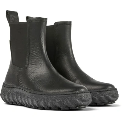 Image of Camper Ground Classic ankle boots, Women&#039;s, Size: 5, Black Leather and textile