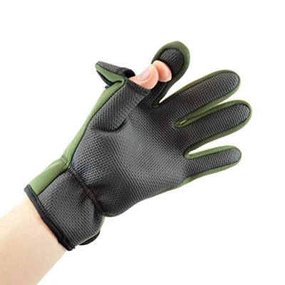 Image of Undercover Mens Fishermans Neoprene Gloves GL640UCS Olive S/M