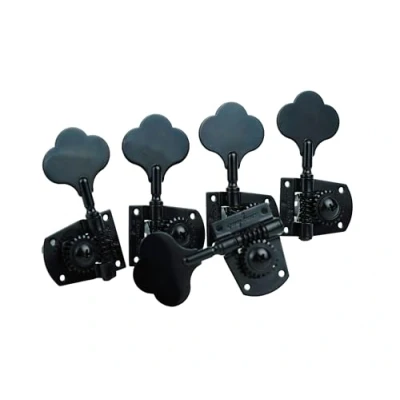 Image of Guyker Bass Machine Head (3R + 2L) 1:21 Ratio Gear Open Frame Tuners Tuning Key Pegs Replacement for Electric Jazz Guitar or Precision Instruments, Black