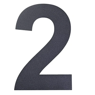 Image of nanlyiau 6in/153mm Modern House Number Floating Numbers Door Address Plaque Stainless Steel Powder Coated RAL 7016 Anthracite Grey(7016 6in2)
