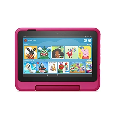 Image of Kid Friendly Case for Fire 7 tablet Only compatible with 12th generation (2022 release), ages 6+, Rainbow Universe