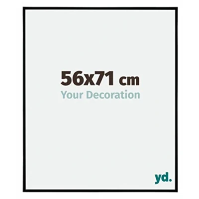 Image of yd. Your Decoration 56 x 71 cm Plastic Picture Frame with Acrylic Glass Excellent Quality Matte Black Anti Reflective Photo Evry