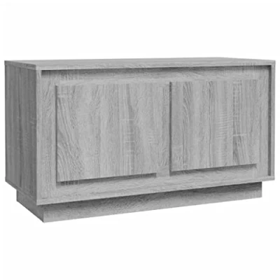 Image of vidaXL TV Cabinet Media Furniture Sideboard Entertainment Centre Console Unit HiFi Grey Sonoma 80x35x45 cm Engineered Wood