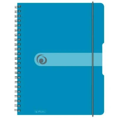 Image of Herlitz A4 To Go Spiral Pad Tranparent Blue (80 sheets)