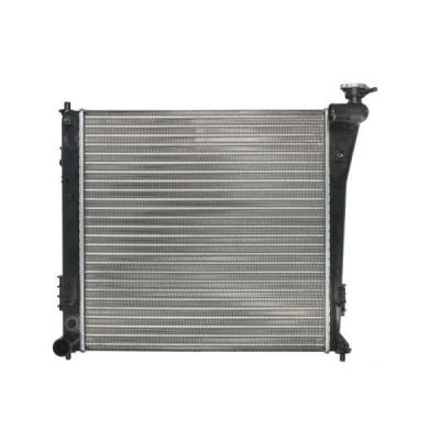 Image of 253103Z050, 253103Z850 Engine radiator THERMOTEC D70527TT Aluminium 487mm 468mm 24mm Manual Transmission Mechanically jointed cooling fins