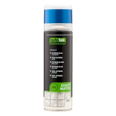 Image of Autotek Professional Exact Match Car Spray Paint, Renault Extreme Blue Pearl Aerosol Spray, 300 ml