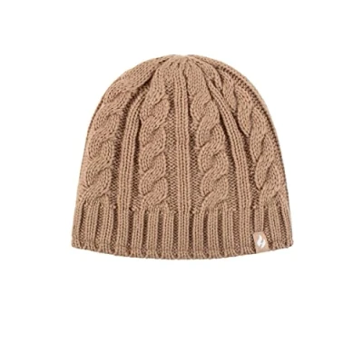 Image of Women&#039;s 1 Pack Heat Holders 4.7 Tog Heatweaver Yarn Hat Beige One Size