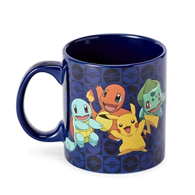 Image of Pokémon Original Generation One Starters Coffee Mug Features Pikachu &amp; More