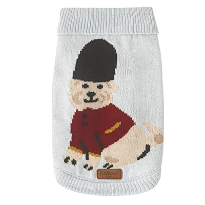 Image of Pet Brands Cath Kidston Christmas Dog Jumper, London Guard Warm Cosy Apparel Festive Multi