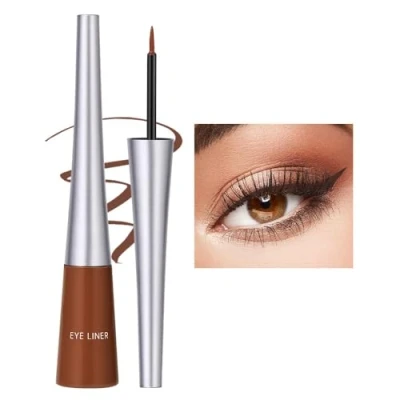 Image of Brown Liquid Eyeliner Matte Quick Drying Eyeliner,Lasting Non Blooming Waterproof Gel Colored Eyeliner, Candy Color Highly pigmented (Brown)
