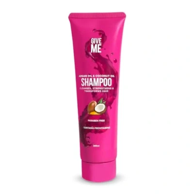 Image of Give Me Cosmetics Shampoo, Cleanses Strengthens, Paraben Free with Argan Coconut and Macadamia Oil, Betaine Provitamins B5
