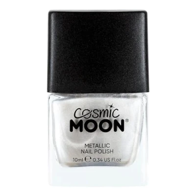 Image of Metallic Nail Polish by Cosmic Moon Silver Highly pigmented Varnish 10ml