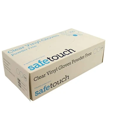 Image of SafeTouch 50000011 Powder Free Clear Vinyl Gloves, Medium (Pack of 100) (Packaging May Vary)