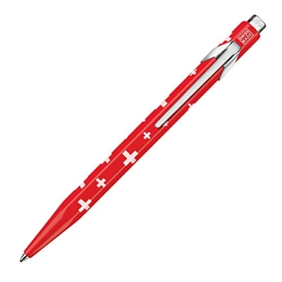 Image of Caran d&#039;Ache 849.253 Metal Ballpoint Pen 849 Typical Switzerland! Swiss Flag, Pack of 1