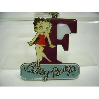 Image of Letter F Keyring, Betty Boop