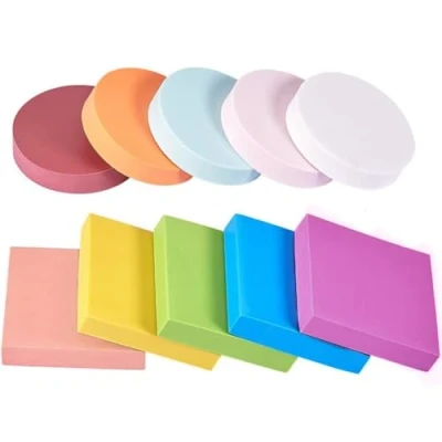 Image of NBEADS 10 Pcs Square &amp; Round Rubber Stamp Carving Blocks for Scrapbooking, Postcards, Invitation Cards, Diy Project